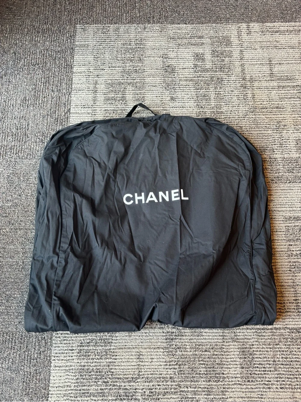 CHANEL Black Logo Garment Bag